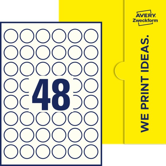 48 stk. etiketter per ark
