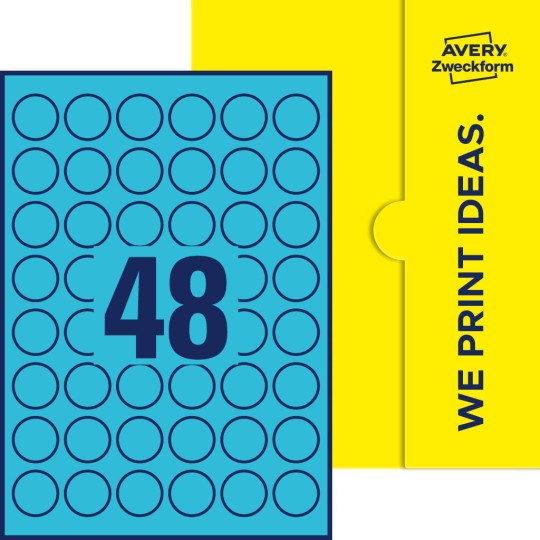 48 stk. etiketter per ark
