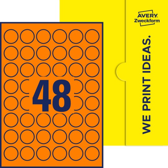 48 stk. etiketter per ark