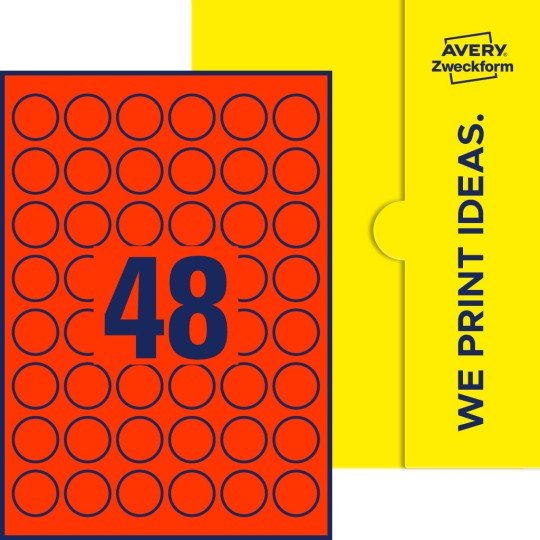 48 stk. etiketter per ark