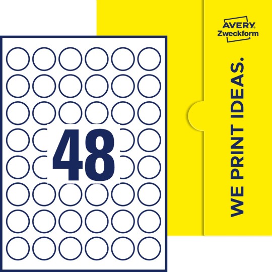 48 stk. etiketter per ark