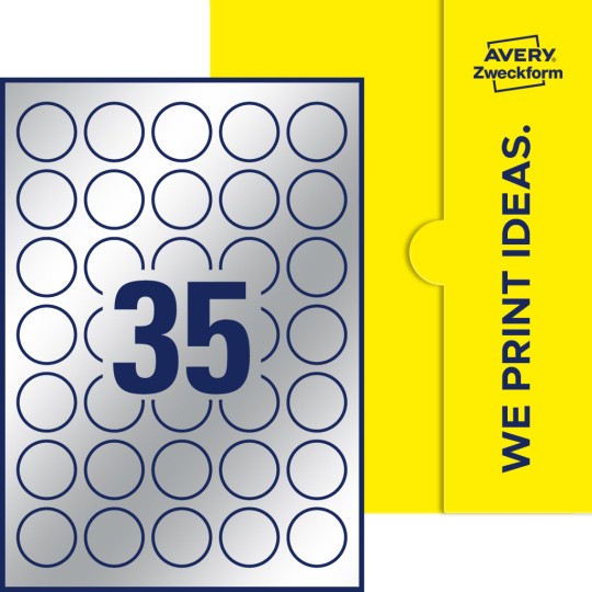 35 stk. etiketter per ark