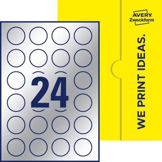 24 stk. etiketter per ark