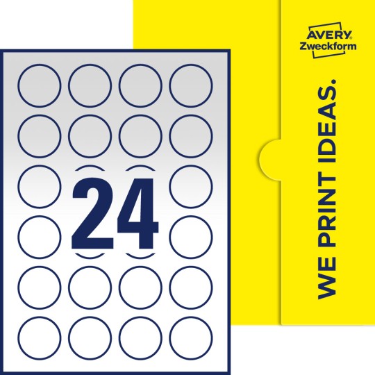 24 stk. etiketter per ark