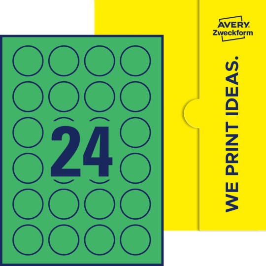 24 stk. etiketter per ark