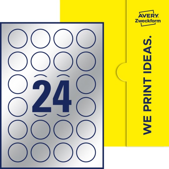 24 stk. etiketter per ark