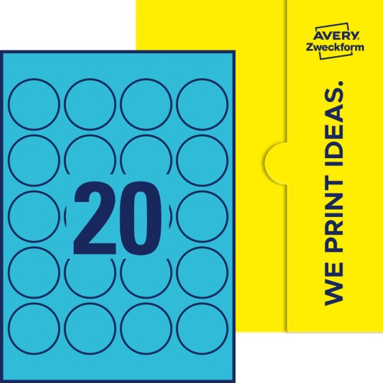 20 stk. etiketter per ark