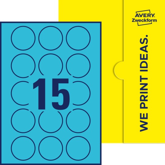 15 stk. etiketter per ark
