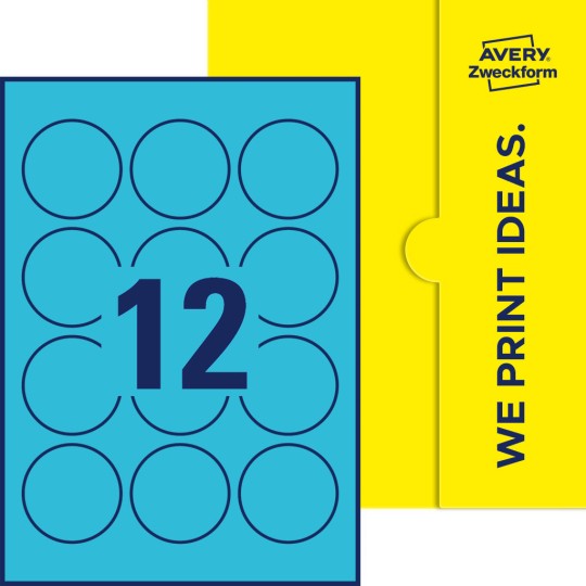 12 stk. etiketter per ark