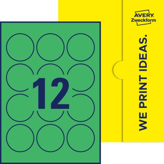 12 stk. etiketter per ark