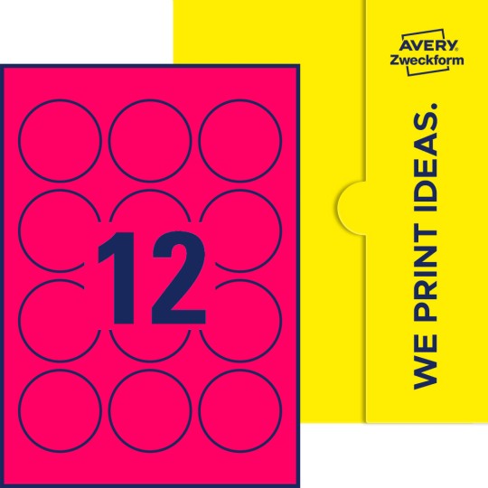 12 stk. etiketter per ark