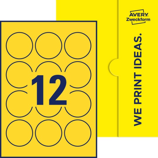 12 stk. etiketter per ark