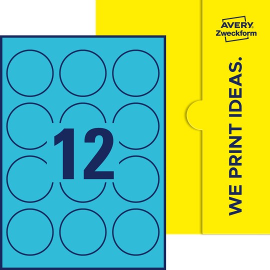 12 stk. etiketter per ark