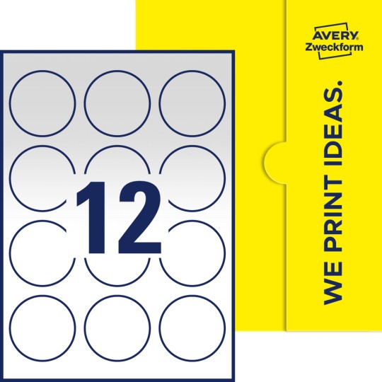 12 stk. etiketter per ark