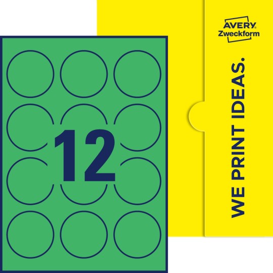 12 stk. etiketter per ark
