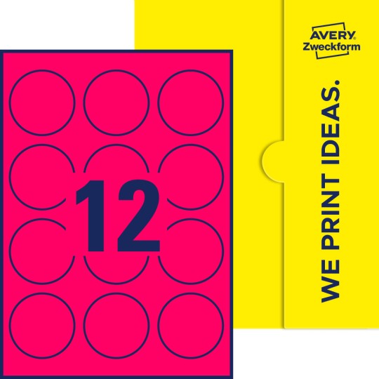 12 stk. etiketter per ark