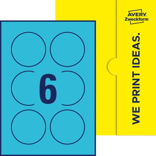 6 stk. etiketter per ark