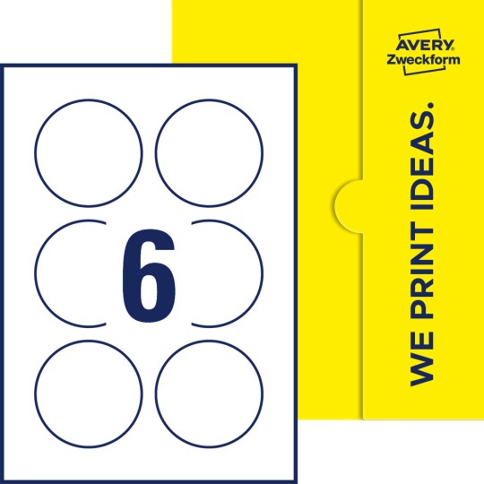6 stk. etiketter per ark
