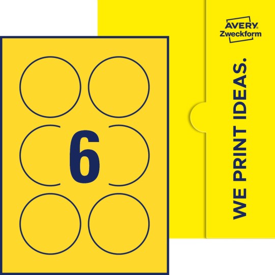 6 stk. etiketter per ark