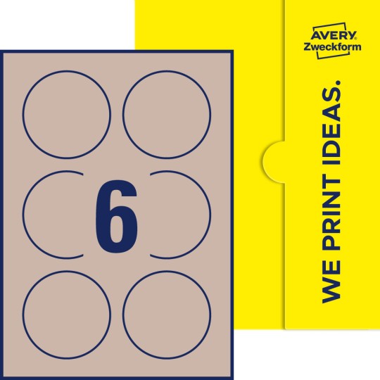 6 stk. etiketter per ark