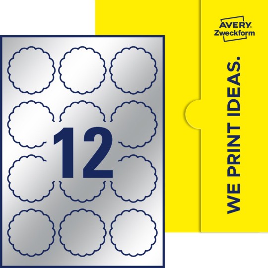 12 stk. etiketter per ark