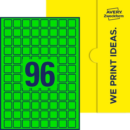 96 stk. etiketter per ark