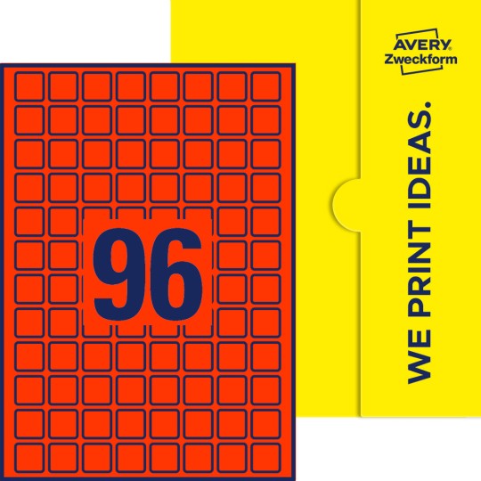 96 stk. etiketter per ark