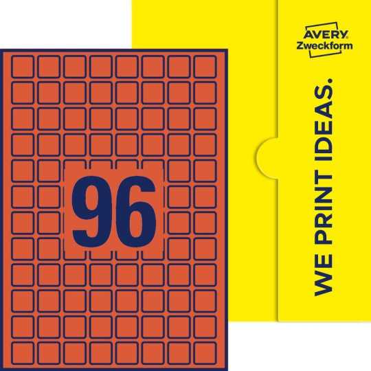 96 stk. etiketter per ark