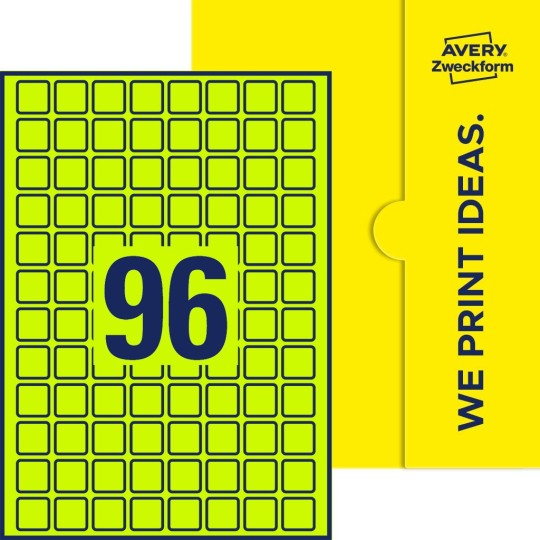 96 stk. etiketter per ark