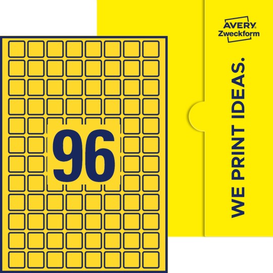 96 stk. etiketter per ark