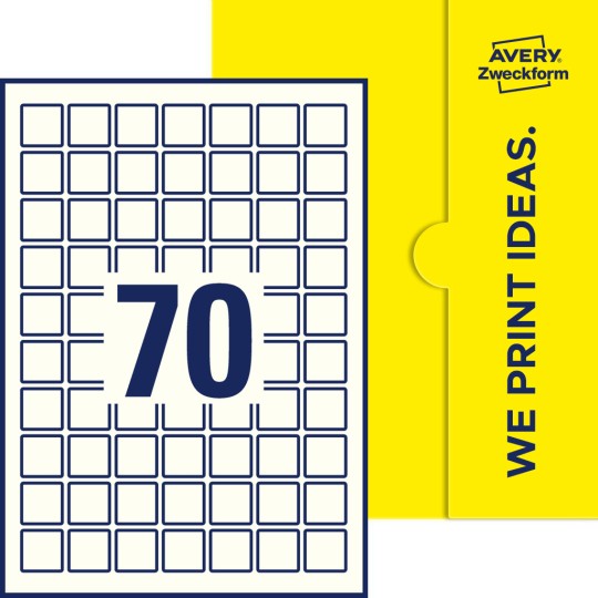 70 stk. etiketter per ark