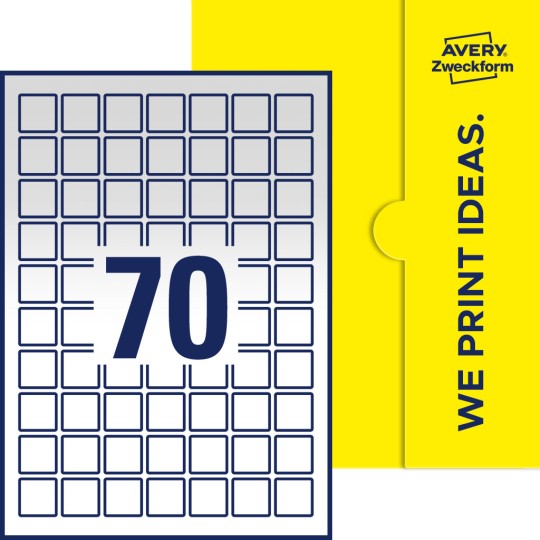 70 stk. etiketter per ark