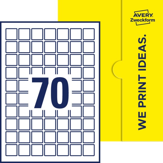 70 stk. etiketter per ark