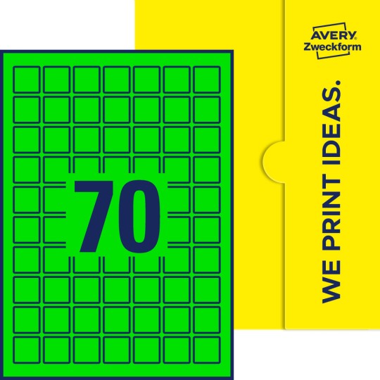 70 stk. etiketter per ark