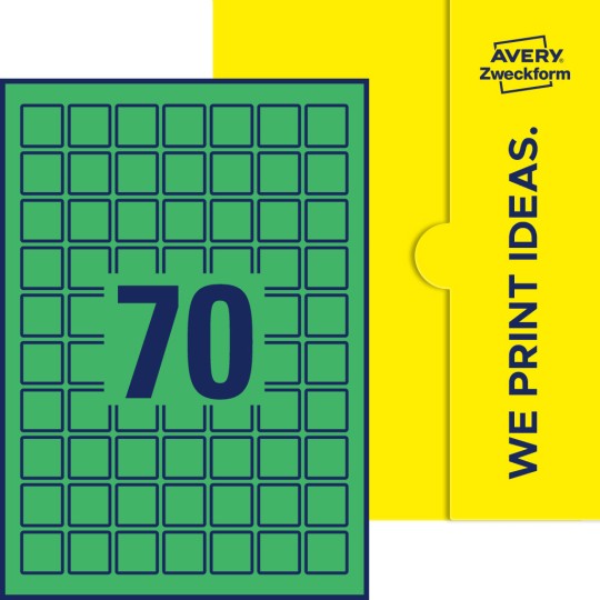 70 stk. etiketter per ark