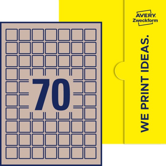 70 stk. etiketter per ark