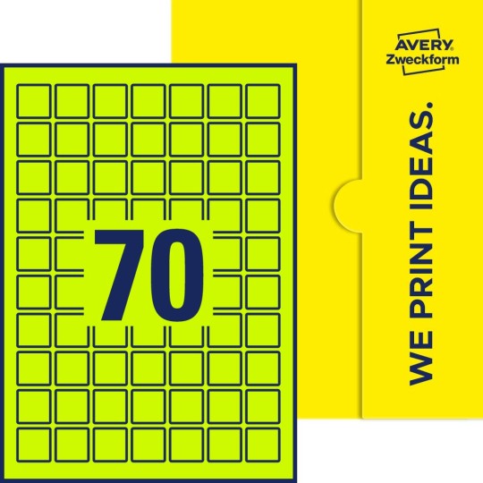 70 stk. etiketter per ark