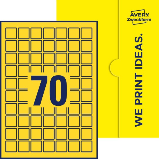 70 stk. etiketter per ark