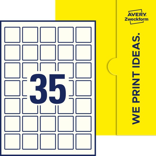 35 stk. etiketter per ark