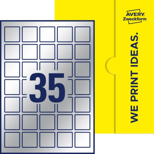 35 stk. etiketter per ark