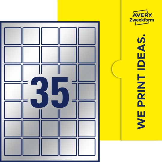 35 stk. etiketter per ark