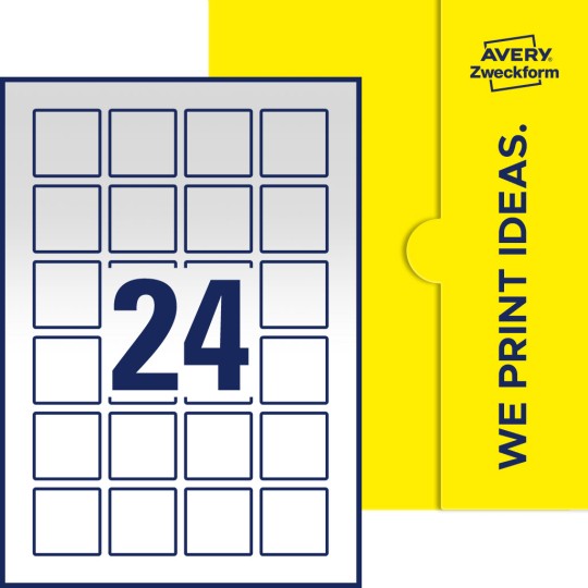 24 stk. etiketter per ark