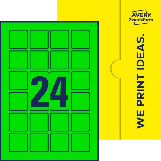 24 stk. etiketter per ark
