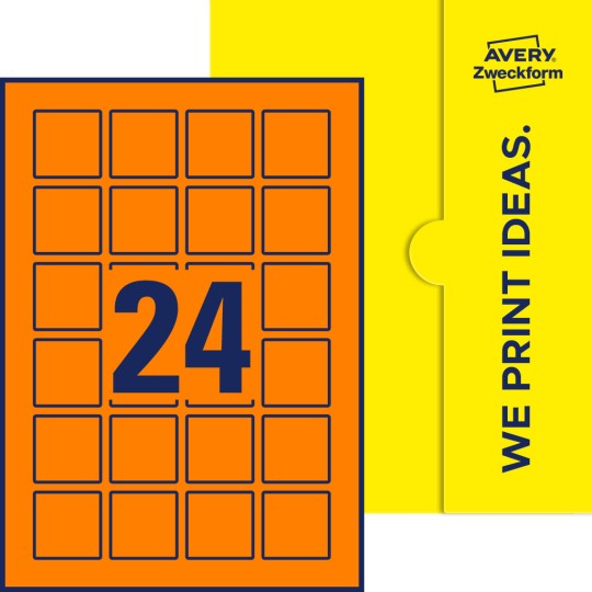 24 stk. etiketter per ark