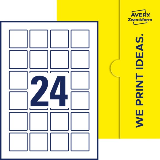 24 stk. etiketter per ark