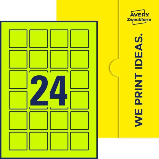 24 stk. etiketter per ark