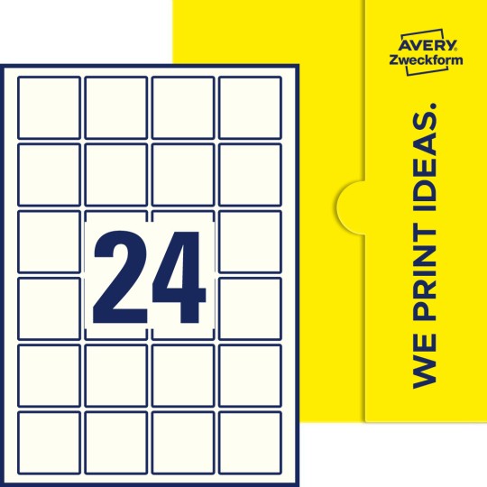 24 stk. etiketter per ark