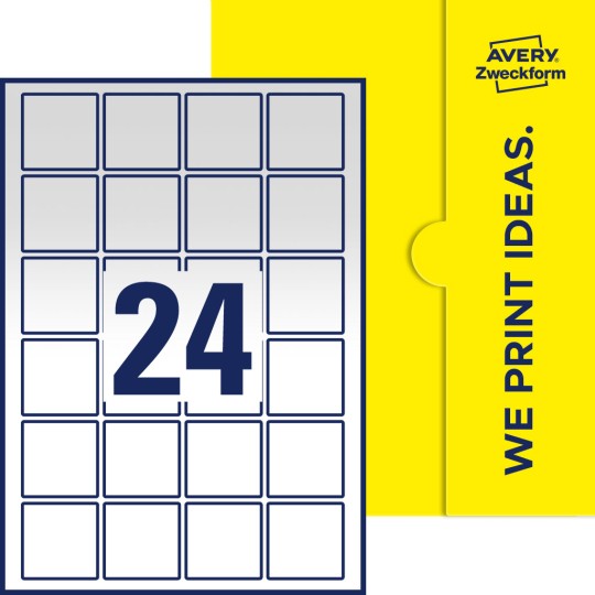 24 stk. etiketter per ark