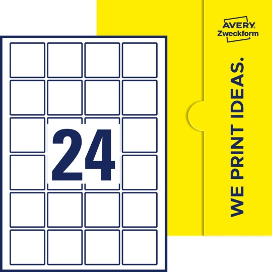 24 stk. etiketter per ark