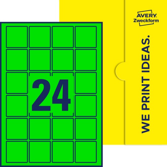 24 stk. etiketter per ark